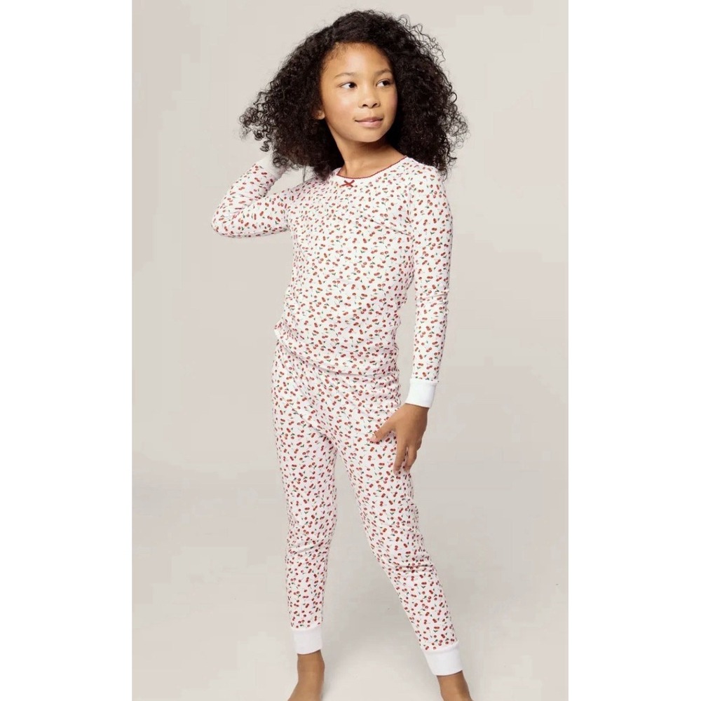 Petite Plume Snug Fit Cherry Pajama Set Size 12 EUC - Picture 1 of 11